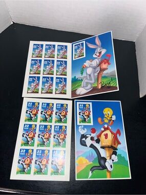 Looney Tunes Bugs Bunny & Sylvester Stamp Sheet